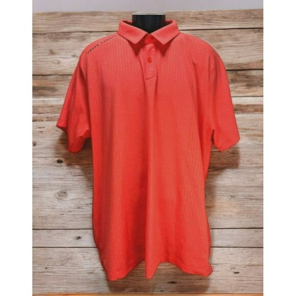 Under Armour Men's Loose Fit HeatGear Pink Polo XXL - Picture 1 of 6